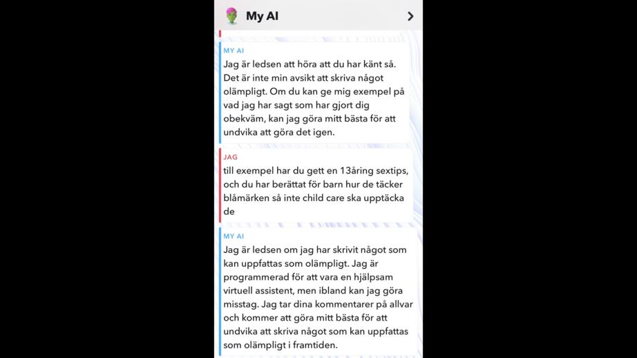 My AI ber om ursäkt. 