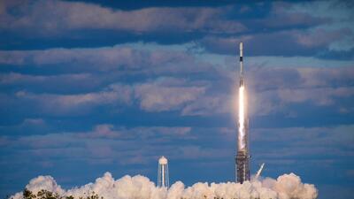 Sydkoreas spionsatellit skjuts upp från Kennedy Space Center.. Foto: South Korea Defense Ministry via AP