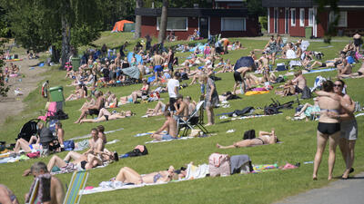 BADSTRAND. Foto: Fredrik Sandberg/TT