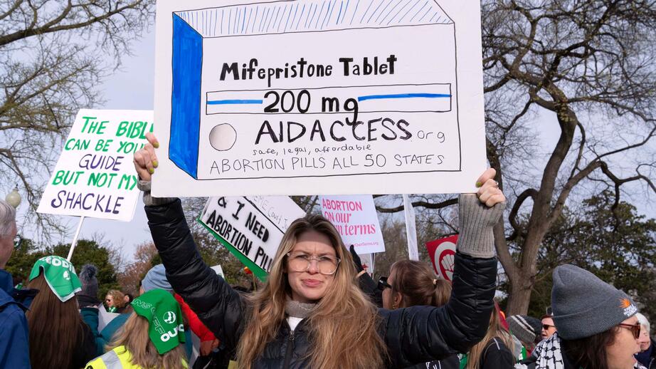 Bilden är tagen från en demonstration för abort tidigare i år i Washington. 