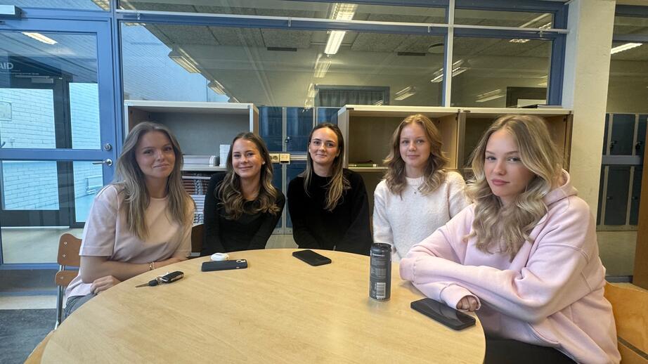 Från vänster: Ebba Svennson, Ängla Hedén, Elin Lindblom, Alva Nyström och Ida Conrade. 