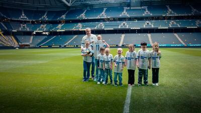 Barncancerfondens fotbollslag. Foto: Barncancerfonden