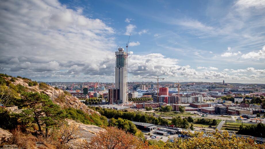 Karlatornet i Göteborg. Nordens högsta byggnad. 