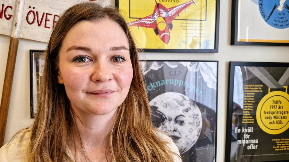 Rebecka Lindholm Schulz, 28, är sakkunnig på Svenska Freds och projektledare för Fredsakademin.
