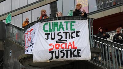 Demonstration för klimatet vid Sergels torg.. Foto: Catarina Jonsson