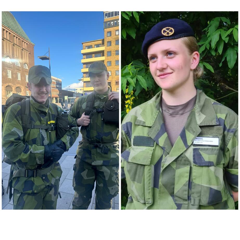 Max Tull, 16, och Henrik Holm ,16, till vänster och Lova Engdahl ,21, år till höger.