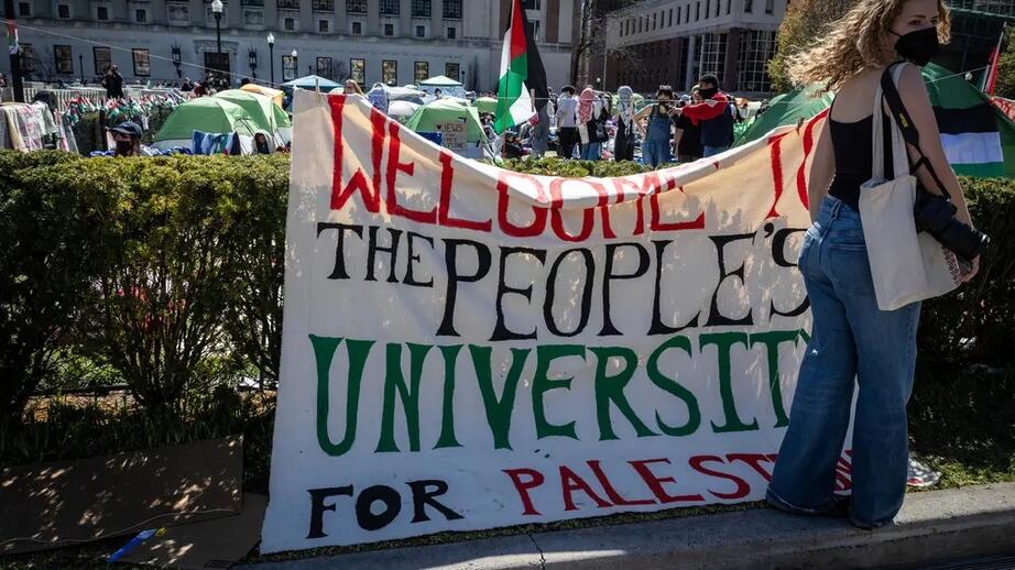 Demonstrationer på Columbia University.