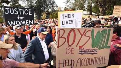 Australia Violence Protests. Foto: Lukas Coch/AAP Image via AP