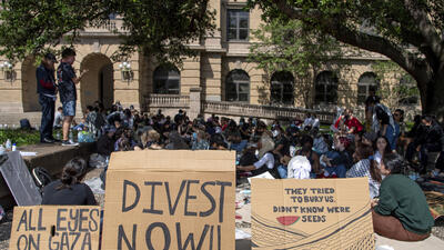 Israel Palestinians Campus Protests. Foto: Meredith Seaver/College Station Eagle via AP