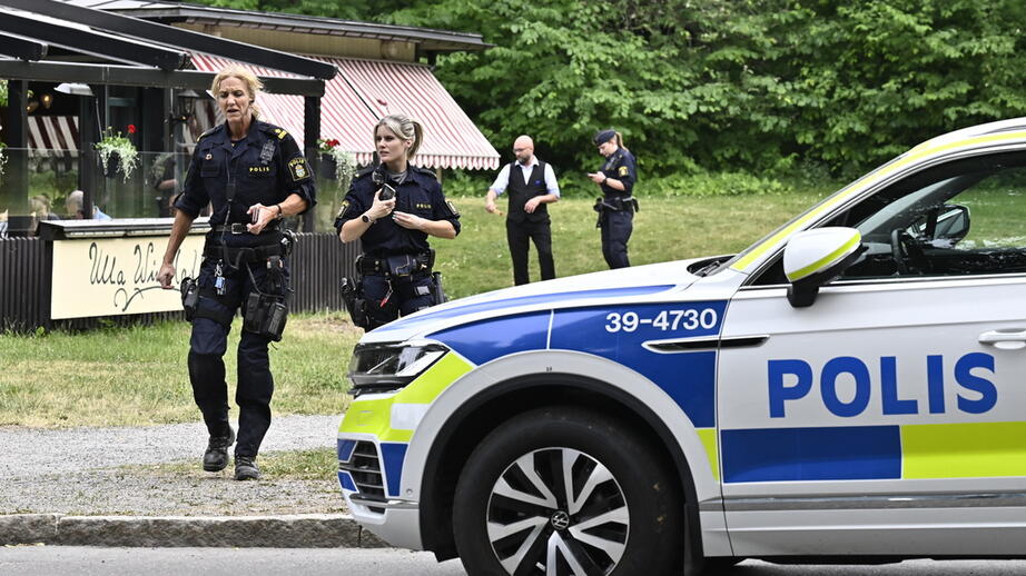 Flera hästar som stod fastbundna utanför en restaurang på Djurgården i Stockholm slet sig och skenade.