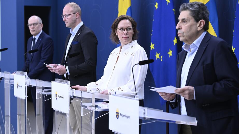 Mauricio Rojas (L), Maria Malmer Stenergard (M), Ludvig Aspling (SD) och Ingemar Kihlström (KD).