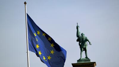 EU FLAGGA. Foto: Janerik Henriksson/TT