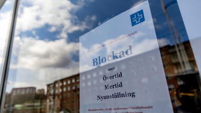 BLOCKAD SAHLGRENSKA. Foto: ADAM IHSE / TT
