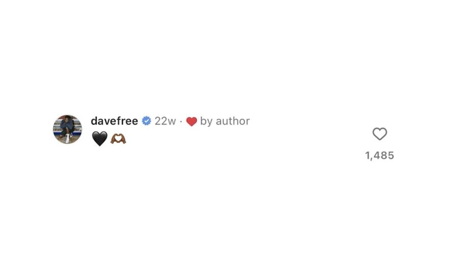 Bilden till Drakes The Heart Part 6 visar Dave Frees kommentar under ett inlägg på Kendrick Lamars fästmös Instagram.