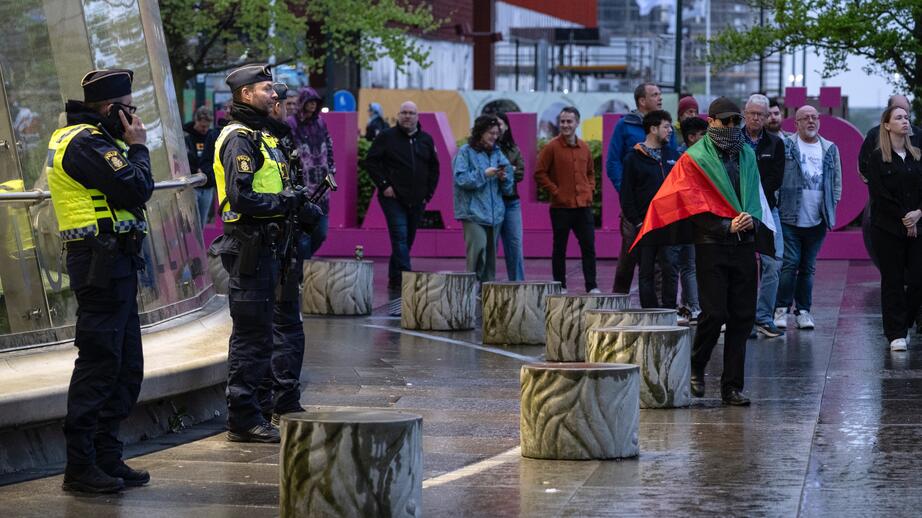 Palestinska flaggor som syns ute på Malmös gator
