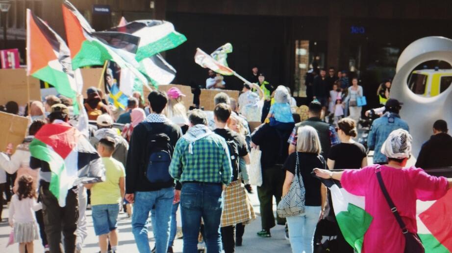 Stor uppslutning under demostrationen.