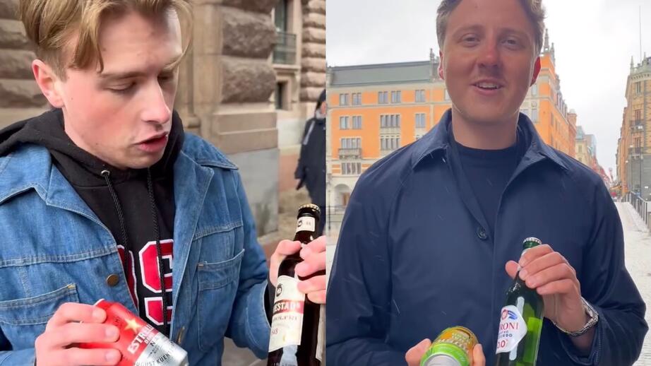 Lowe Lilliehorn och Hannes Snabb vill att alkoholmonopolet ska upphöra.