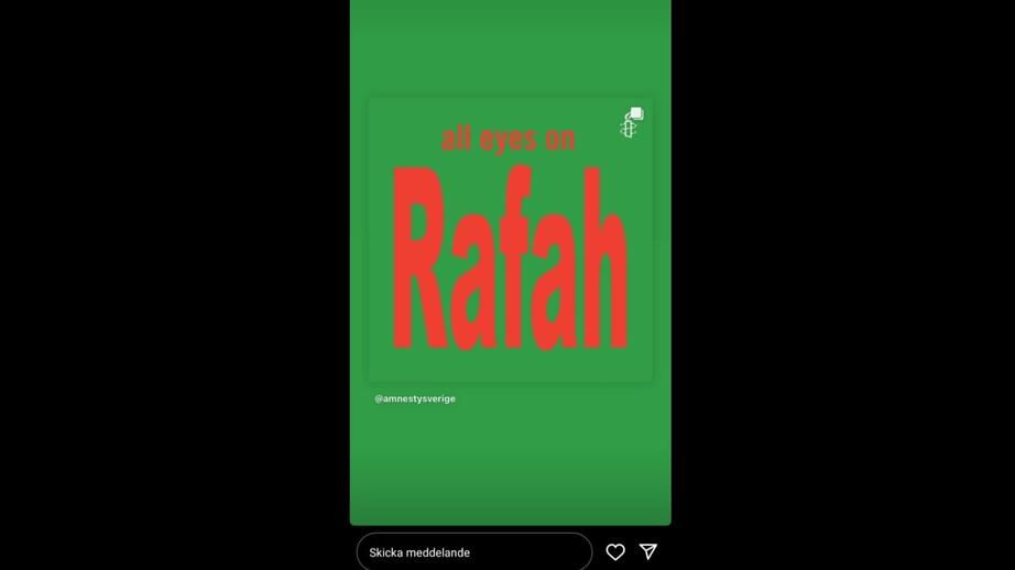 Ett av inläggen som ungdomarna berättar att många har delat på instagram.