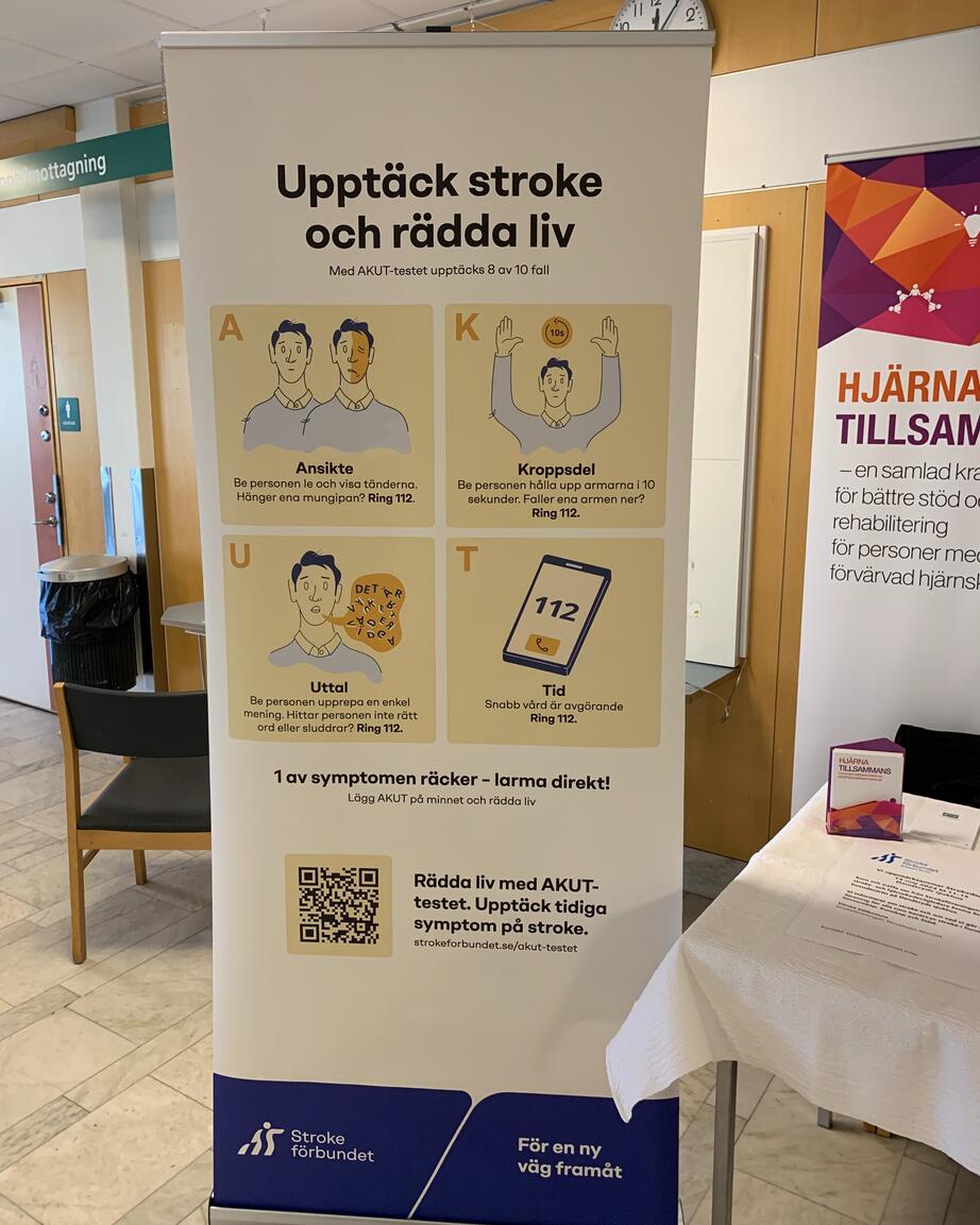Akuttestet ska användas om någon misstänks ha fått en stroke.