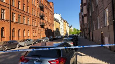 Avspärrning storgatan. Foto: Abbe Aronsson