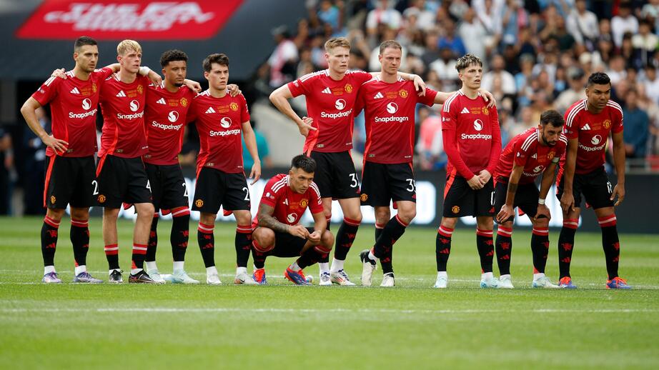 Manchester United under straffläggningen.