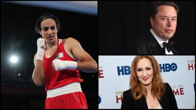 Imane Khelif, Elon Musk, J.K Rowling.. Foto: Evan Agostini/Jordan Strauss/John Locher