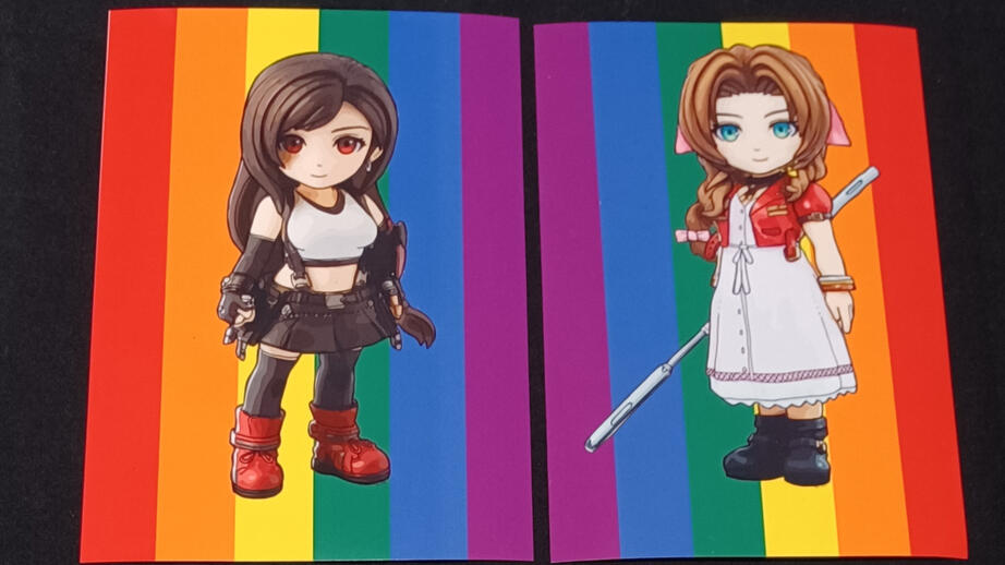 Alex Colard designade en serie animefigurer just för Pride-festivalen.