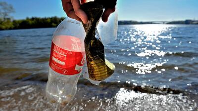 Plast i havet. Foto: ANDERS WIKLUND / TT