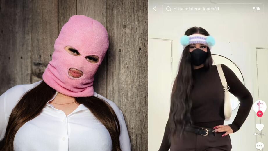 Till vänster syns ”gamla” Fröken Snusk och till höger ”f.officiial” på Tiktok. 