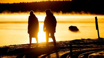 ISKALLT OCH ÅNGANDE HAV I ÖSTRA SKÅNE. Foto: Johan Nilsson/TT