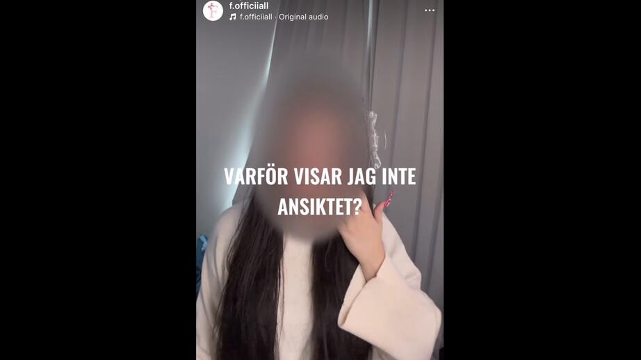 F.officiiall svarar på frågan om sin identitet i en frågestund som publicerats på TikTok och Instagram.