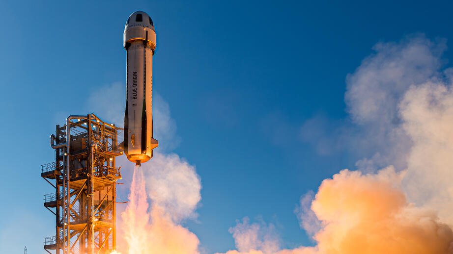 New Shepard vid en uppskjutning den 23 oktober 2024. 