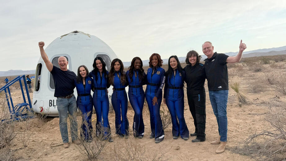 Blue Origin-Celebrity Launch. Foto: Blue Origin via AP