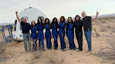 Blue Origin-Celebrity Launch. Foto: Blue Origin via AP