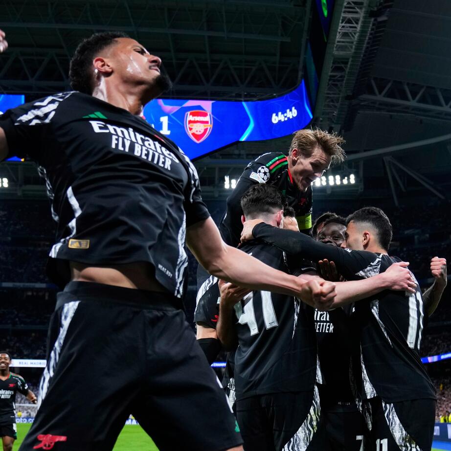 Arsenal vann med 2-1 på bortaplan i Madrid.
