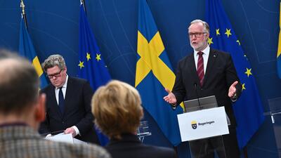 PRESSTRÄFF ÅTGÄRDER MOT ORGANISERADE BROTTSLIGHETEN. Foto: Claudio Bresciani/TT