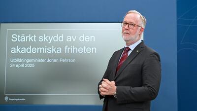 NY UTREDNING OM AKADEMISK FRIHET. Foto: Anders Wiklund/TT