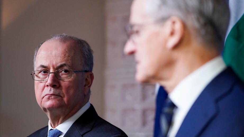 Mohammad Mustafa i ett möte med Norges statsminister Jonas Gahr Støre tidigare i år.