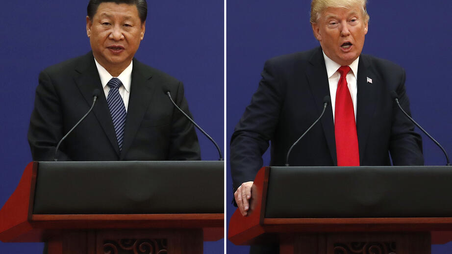 Den kinesiska presidenten Xi jinping (vänster) och amerikanska presidenten Donald Trump (höger). 