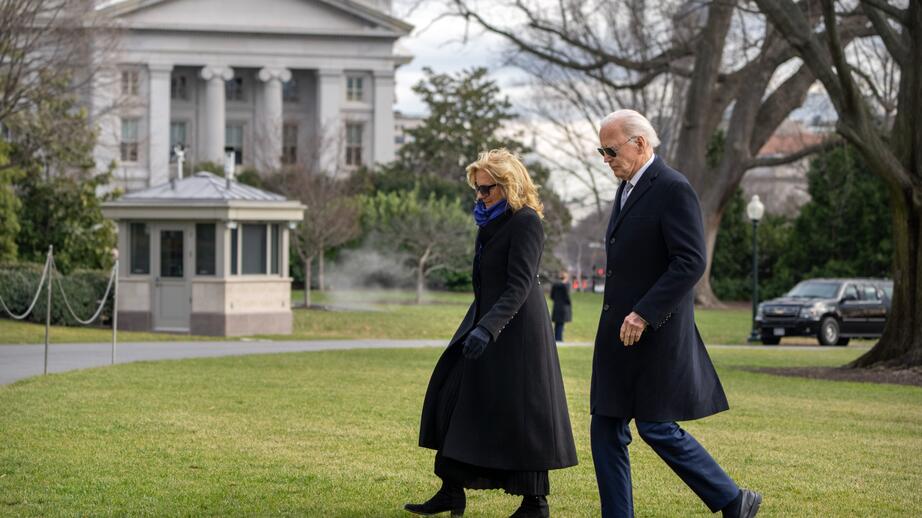 Joe Biden och hans fru Jill Biden, dagar innan han skulle avgå.