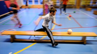 SKOLGYMNASTIK. Foto: Anders Wiklund/TT
