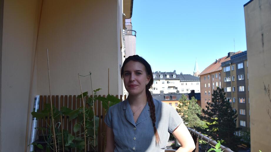 Hanna Painio, 26, började odla för mer än ett år sedan.