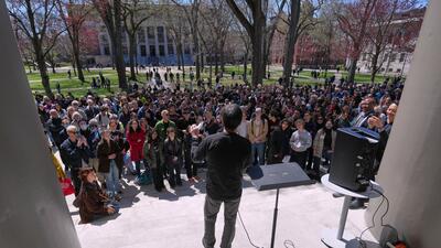 Education Trump Harvard. Foto: AP Photo/Charles Krupa