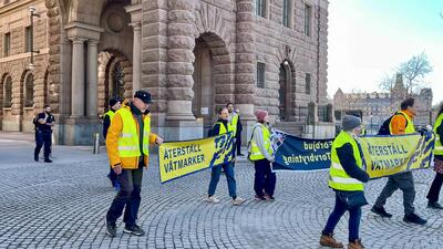 ÅTERSTÄLL VÅTMARKER DEMO. Foto: Paulina Sorlin/TT