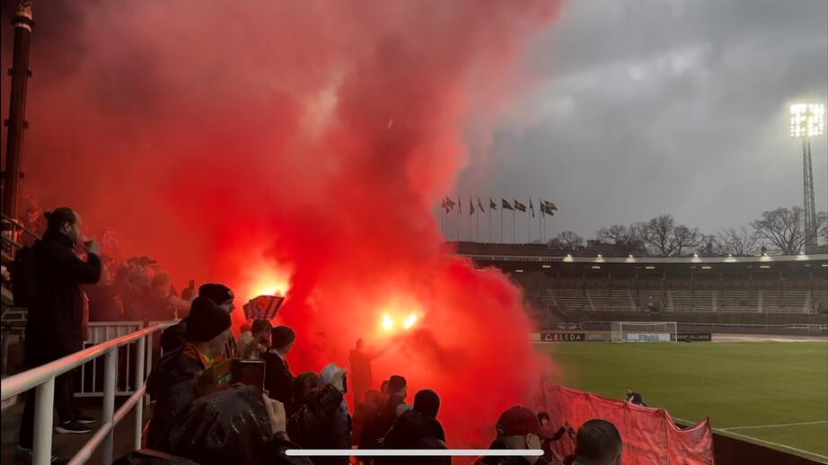 Stämningen var hög på Stadion.
