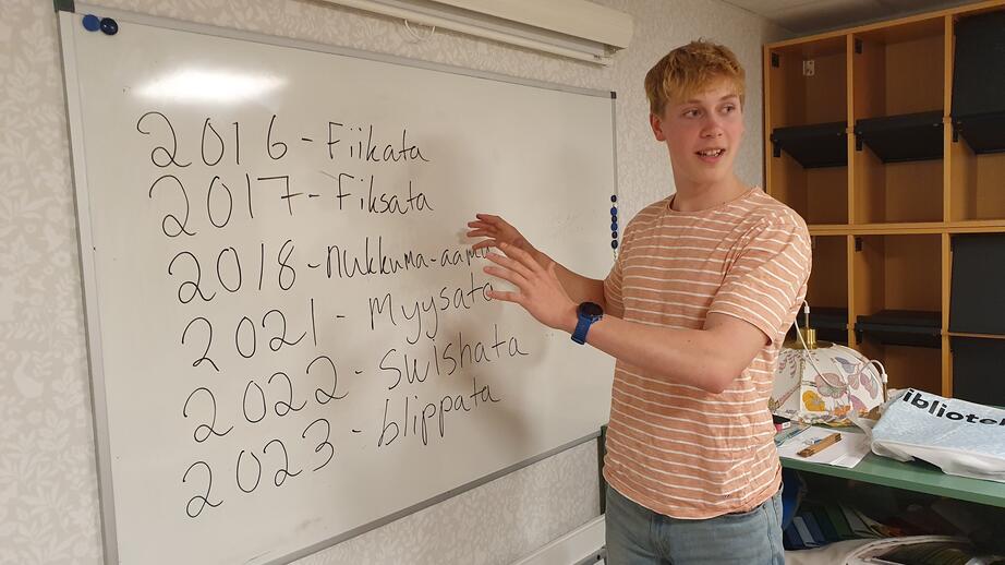 Sverigefinska liknar den vanliga finskan, men det finns också skillnader – exempelvis när man behövt finska ord för svenska fenomen. Hör mer när Leo Salmi går igenom de tidigare vinnarna.